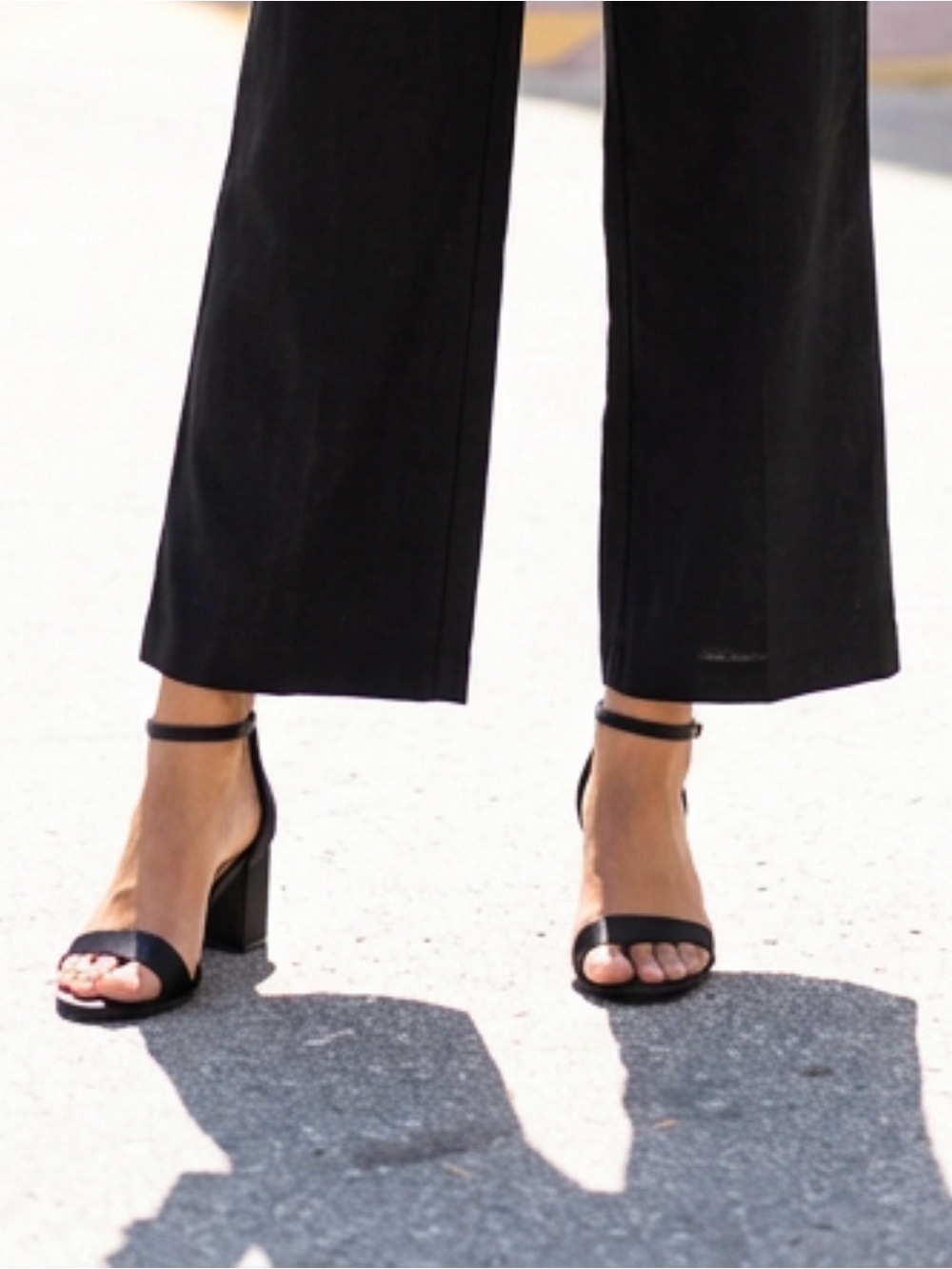 Women's Black Ankle-Strap Sandals